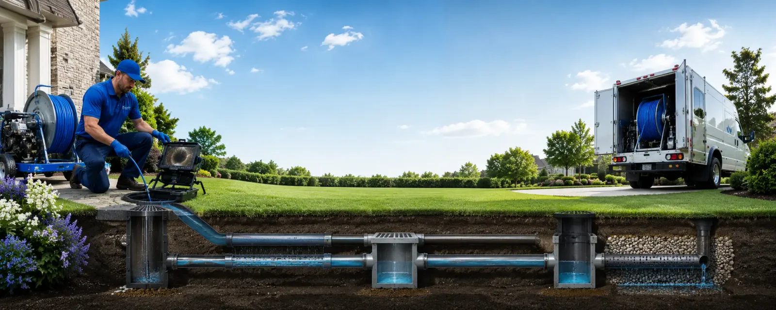 Outdoor drain cleaning information for Dows, IA